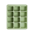 Silicone Freezer Tray, Baby Food Storage Cubes with Clip-On Lid, Freeze Baby Food, Soups, Purees, Ice, Easy and Safe Design, Made in Korea (12, Celadon Green) by TinyTreasures Baby Boutique