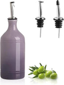 Sweejar Ceramic Olive Oil Dispenser Bottle, Opaque Oil Cruet Protects Oil to Reduce Oxidation, Suitable for Storage Oil, Vinegar, Coffee Syrups & Other Liquids, Pack of 1, 15.5 Fl Oz (Gradient Purple) by CozyNest Decor