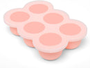 6x3oz Baby Food Freezer Tray with Clip on Lid Gossamer Pink | Leakproof Freezer Molds Silicone Storage Container for Purees Fruits Vegetables by TinyTreasures Baby Boutique