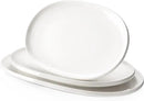 DOWAN Large Serving Platter, 16"/14"/12" Porcelain Platters for Entertaining Wedding Party, White Oval Plates Set of 3, Serving Dishes for Serving Food, Housewarming Gifts by CozyNest Decor