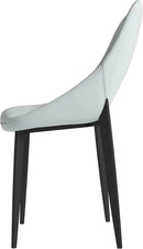 LeisureMod Amalfi Upholstered Fabric Dining Chair – Modern Side Chair with Iron Legs, Mid-Century Accent Chair for Dining Room or Kitchen by CozyNest Decor