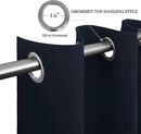 Easy-Going Blackout Curtains for Bedroom, Solid Thermal Insulated Grommet and Noise Reduction Window Drapes, Room Darkening Curtains for Living Room, 2 Panels (52x96 in,Navy) by CozyNest Decor