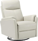COLAMY Faux Leather Swivel Recliner Chair with Footrest, High Back with Double-Layer Cushion, Glider Recliner for Nursery & Living Room, Bedroom, Beige by TinyTreasures Baby Boutique