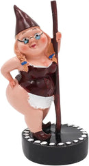 Pole Dancing Gnome Statue, Resin Garden Gnome Statues, Funny Outdoor Gnome Figure, Creative Garden Spring Decoration, Pole Dance Garden Gnome, Spring Garden Statue(6.7"/17 cm) by GreenHaven Gardens