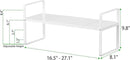 Expandable Cabinet Storage Shelf Stackable Organizer Rack for Kitchen Bathroom Pantry Spice Cupboard Countertop Home Office Desk Heavy Duty Nonslip White Small 2 PACK by CozyNest Decor