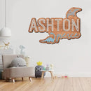 Personalized Wooden Baby Name Sign for Nursery, Dinosaur Nursery Decor for Kids ROM, Name Sign for Boys, Door Hanging Gift/4 by TinyTreasures Baby Boutique