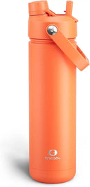 Insulated Water Bottle with Straw Stainless Steel Water Bottle, Leak-Proof, BPA-Free, Double Wall Vacuum Keeps Cold for 24 Hours for Sports, Travel, School (26 oz, Moderate Orange) by CozyNest Decor