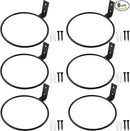 GXXMEI 6 Pack 6 Inch Wall Flower Pot Holder Ring Plant Hanger, Metal Planter Hooks Wall Mounted Bracket Heavy Duty for Outdoor Indoor by GreenHaven Gardens