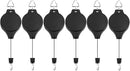 Pack Plant Hook Pulley, Retractable Plant Hanger Easy Reach Hanging Flower Basket for Garden Baskets Pots and Birds Feeder Hang High up and Pull Down to Water Or Feed (Black 6Pack) by GreenHaven Gardens