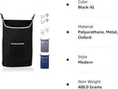 The Fine Living Co. X-Large Hanging Laundry Hamper with Over Door Hooks & Adhesive,Durable Space Saving Laundry Bag with Zipper and Wide Open Top,Hanging Dorm Laundry Hamper 20"x3.75"x31" (Black-XL) by CozyNest Decor