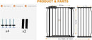 HOOEN Wide Baby Gates for Doorway Stairs 30" Tall 43.5 to 48 Inch Wide Indoor Child Gate for Kid or Pet Dogs Walk Through Pressure Mounted Baby Dog Gate by TinyTreasures Baby Boutique