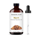 Majestic Pure Myrrh Essential Oil with Glass Dropper - Huge 4 Fl Oz - 100% Pure and Natural Myrrh Oil - Premium Grade Essential Oils for Diffuser, Aromatherapy, Soap and Candle Making by CozyNest Decor