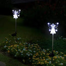 YWBL-WH 2PCS Angel Solar Lights LED Solar Garden Stake Lights Outdoor Garden Eternal Light Angel Decoration (Blue)
