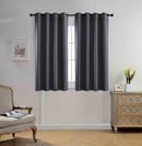 MIUCO Blackout Curtains Room Darkening Textured Grommet Window Curtains for Living Room 2 Panels 52x63 Inch Dark Grey by TinyTreasures Baby Boutique