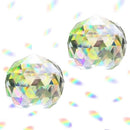 2 Pack Clear Glass Crystal Ball Prisms Window Rainbow Maker Sphere Faceted Gazing Ball Prism Prism Suncatcher for Home Décor, Feng Shui, (60mm /2.36inch, 2 pcs) by GreenHaven Gardens