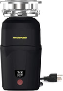 A400 Garbage Disposal 1/2 HP for Kitchen Sink, Small Fit Food Waste Disposer Fast Continuous Feed Stainless Steel Grinding, Quietness, Ease of Installation, Corded, Powerful Drainage Half Horsepower by CozyNest Decor