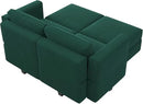 Belffin Modular Sectional Sofa with Reversible Chaise L Shaped Couch with Ottoman Modular Sofa Couch with Storage for Small Space Green by CozyNest Decor