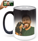 Personalized Coffee Mug, Custom Drawing Portrait Gift, Funny Customized Coffee Gift for Men & Women, Custom Mugs with Pictures, Black - Color Changing 15oz Father's Day Mug by TinyTreasures Baby Boutique
