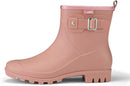 HISEA Women's Ankle Rain Boots Waterproof, Fashion Short Garden Shoes Anti-slip for Women with Comfortable Insole