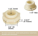 1.25 Female ABS Bulkhead Fitting, Plastic Water Tank Connector Adapter Fitting with Plugs for Outdoor rain Barrel Garden Hose Adapter Spigot kit Water Tank Gallon Drain Bucket(Set of 4) by GreenHaven Gardens