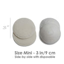 Merino Wool Nursing Pads, Style Softline, Regular Thickness, Size 3.5 in. Diameter by TinyTreasures Baby Boutique