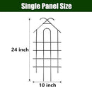 ARIFARO 24'' Metal Garden Trellis for Climbing Plants, Indoor/Outdoor Sturdy Plant Trellis for Potted Plants,House Plants, Climbing Vines, Pack of 4, Black by GreenHaven Gardens
