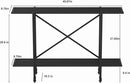 Zhongma 2 Tier Metal Sturdy Narrow Plant Stand with Wheels, Plant Stand Indoor and Outdoor, L45.67 x W10.3 x H29.9 inch, 440 LBS Capacity & Heavy Duty Construction. by GreenHaven Gardens