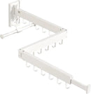 Wall Mounted Clothes Hanger Rack, Clothes Drying Rack,Laundry Drying Rack,Collapsible Clothes Rack Wall Mount, Retractable Drying Rack Clothing,can Fold Upward & Left & Right,White Color by CozyNest Decor