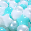 GOGOSO Ball Pit Balls Shapes for Kids - 100 Pieces Crush Proof Stress StarBalls BPA&Phthalate Free Non-Toxic Soft Plastic Ball for Baby Birthday Pool BallPit Accessories by TinyTreasures Baby Boutique