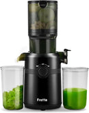 Cold Press Juicer Machines Slow Masticating Juicer Machines with 1.1 L Large Feed Chute Fit Whole Fruits and Vegetables Easy Clean Self Feeding,High Juice Yield,BPA Free (Ink-black) by CozyNest Decor