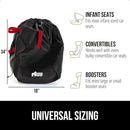 GORILLA GRIP Car Seat Travel Bag for Airplane Gate Check, Easy Carry Backpack Bags Cover Carseats, Infant Baby Carriers and Toddler Booster Seats for Airport, Child Air Travels Airport Essential, Red by TinyTreasures Baby Boutique