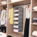 MAX Houser 6 Tier Shelf Hanging Closet Organizer, Closet Hanging Shelf with 2 Sturdy Hooks for Storage,2 Pack, Foldable (Light Grey) by CozyNest Decor