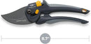 Woodland Tools Co. Heavy Duty Bypass Pruning Shears – 5/8" Cut Capacity, High Carbon Steel Blade, Internal Spring, Adjustable Grip Slider, Garden Hand Pruner for Plants, Shrubs, and Live Stems by GreenHaven Gardens