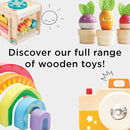 Le Toy Van - Educational Wooden Building Blocks 60 Piece Set Toy | Montessori Style Shape & Colour Development Toy - Suitable for 12 Months + (PL135) by TinyTreasures Baby Boutique