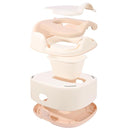 Bebamour Potty Training Toilet 3 in 1 Multi-Functional Potty Seat Detachable Baby Potty Step Stool Anti-Slip Stable Potty Training Toilet with 100 Pack Trash Bags (Pink) by TinyTreasures Baby Boutique