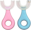 U-Shaped Toothbrush Kids (2 PCS), 360° Oral Teeth Cleaning Design, Toddler with Food Grade Soft Silicone Brush Head, Manual Whole Mouth for Age 2-6 by TinyTreasures Baby Boutique