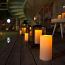 Homemory 4" x 8" Large Waterproof Outdoor Flameless Candles with Remote Control and Timer, Battery Operated Flickering LED Pillar Candles for Indoor Outdoor Lanterns, Porch, Long Lasting, Set of 4 by CozyNest Decor