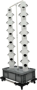 Hydroponic Growing Tower System Kit, 56-Plant Vertical Hydroponics Garden Tower with LED Grow Light, for Outdoor Indoor Herbs Fruits Vegetables Smart Garden Planter Kit by GreenHaven Gardens
