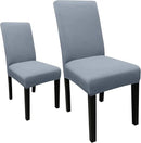 JQinHome Dining Chair Covers Dining Room Chair Slipcovers, 2 Pack High Stretch Removable Washable Parsons Chair Slipcover for Home Party Hotel Wedding Ceremony (Light Grey) by CozyNest Decor