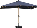 PURPLE LEAF 9' x 11.5' Patio Umbrella Outdoor Table Umbrella Rectangular Aluminum Market Umbrella with 8 Sturdy Ribs & Crank Outdoor Umbrellas for Garden Deck Patio, Navy Blue by GreenHaven Gardens