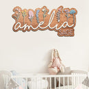 Personalized Nursery name sign for girls, Wildflowers Wooden baby name sign, Custom flower kids room decor, Baby shower, Boho nursery decorations gift/11 by TinyTreasures Baby Boutique