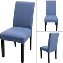 JQinHome 6 Pcs Dining Chair Slipcover,High Stretch Removable Washable Chair Seat Protector Cover for Home Party Hotel Wedding Ceremony (Gray Blue) by CozyNest Decor