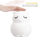 Lumipets Remote Control Silicone Night Light for Kids - Owl Design with 9 Soft Colors & Sleep Timer - Rechargeable, Battery-Operated Lamp for Bedroom | Baby Nursery, Toddler, Girls, Boys by TinyTreasures Baby Boutique