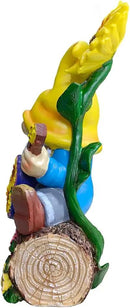 Spring & Summer-Themed Garden Statues – Adorable Outdoor Decor for Lawn, Patio & Porch (Bloom with Joy Sunflower Gnome 10" Garden Statue Figurine with Guitar, Spring and Summer Home Decoration) by GreenHaven Gardens