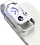 Phone Microscope with CPL Lens/LED Light,200X Pocket Microscope with Universal Phone Clip Compatible with iPhone/Andriod Phone-The Best Portable Microscope to Enjoy Microworld for Kids and Adults by TinyTreasures Baby Boutique