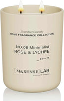 M&SENSE Natural Soy Candle| Rose & Lychee | 16.6 oz, 95H Burn | Minimalist Scented Candle for Relaxation, Gifting, Home Décor | for Bedroom, Office, Party Large by CozyNest Decor