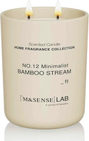 M&SENSE Natural Soy Candle| Bamboo Stream | 16.6 oz, 95H Burn | Minimalist Scented Candle for Relaxation, Gifting, Home Décor | for Bedroom, Office, Party Large by CozyNest Decor