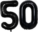 GOER Number 50 Balloons for 50th Birthday Party Decorations,42 Inch Jumbo Foil Helium Balloons for 50th Anniversary (Black) by TinyTreasures Baby Boutique