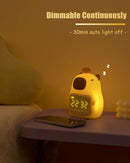Capybara Alarm Clock with Night Light for Kids, Cute Toddler Alarm Clocks for Bedrooms Ok to Wake Clocks for Girls and Boys, Rechargeable Silicone Animal Tabletop Lamp for Kid by TinyTreasures Baby Boutique