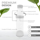 Re-Fill Powder Container To-Go, 2-Compartment Powder Travel Dispenser with Measurements - Powder Container for Protein Powder or Pre-Workout to use On-The-Go (White) by TinyTreasures Baby Boutique